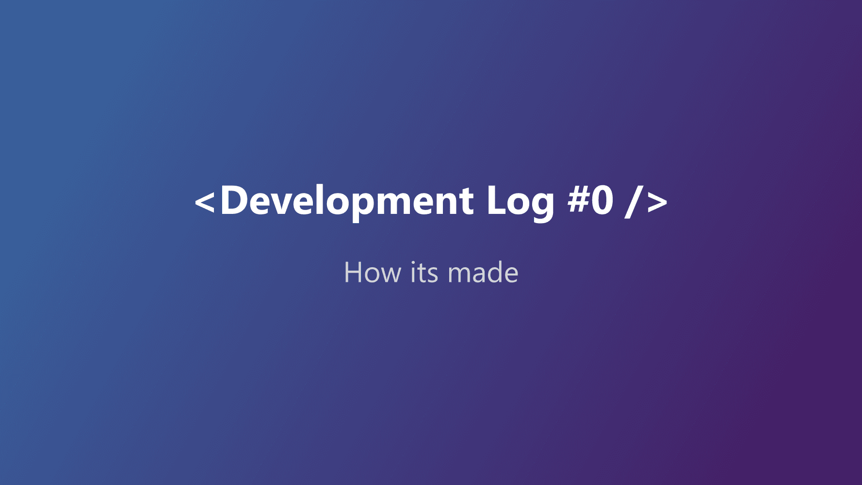 Cover Image 11 : [Devlog 0] Developing MVP 